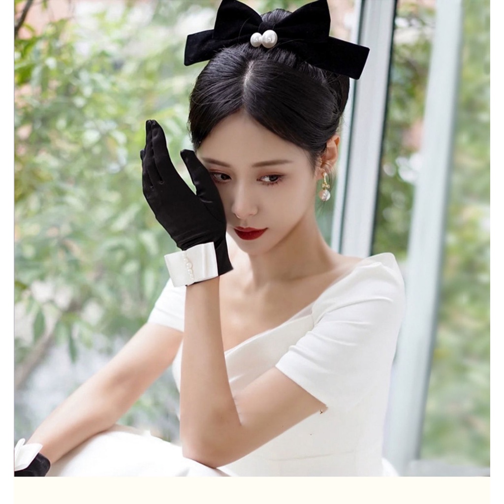 กิ๊บติดผม ผ้ากํามะหยี่ ประดับโบ สีดํา แฟชั่นฤดูใบไม้ร่วง และฤดูหนาว สไตล์ฝรั่งเศส สําหรับผู้หญิง - รูปที่ 5