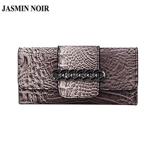 Jasmin NOIR กระเป๋าสตางค์ใบยาว ลายหนังจระเข้ สําหรับผู้หญิง 2022