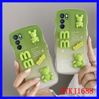 เคสโทรศัพท์มือถือ ซิลิโคนนิ่ม tpu ลายคลื่น สําหรับ OPPO Reno 6 5G