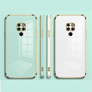 เคสโทรศัพท์มือถือ แบบนิ่ม ป้องกันกระแทก ลาย DMY ขอบสีทอง สําหรับ huawei mate 20 Pro 20X 30 Pro 40 Y7A Y6P