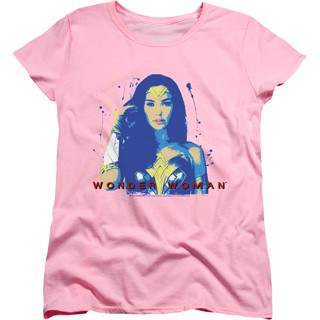 Womens Painting Wonder Woman Shirt เสื้อขาว เสื้อคู่