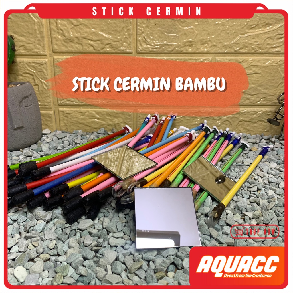 Mirror Stick Mental Stick BAMBOO Betta Fish Channa Mental Training Chana Flare Stick Betta Ngedok