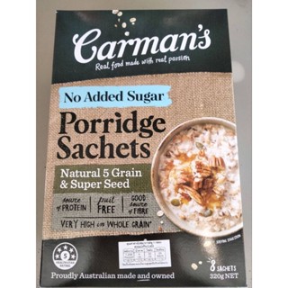 Carmans  Natural 5 Grain&amp;Super Seed ธัญพืช ผสม ข้าวโอ๊ต 320g ราคาพิเศษ