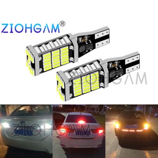 Ziohgam T15 หลอดไฟเลี้ยว ไฟเบรก LED 45SMD W16W 921 920 912 สําหรับรถจักรยานยนต์