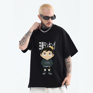 Ranking of Kings Oversized Anime T Shirt for Men Bojji Trendy Cotton Tshirt Trendy Short Sleeveเสื้อยืด