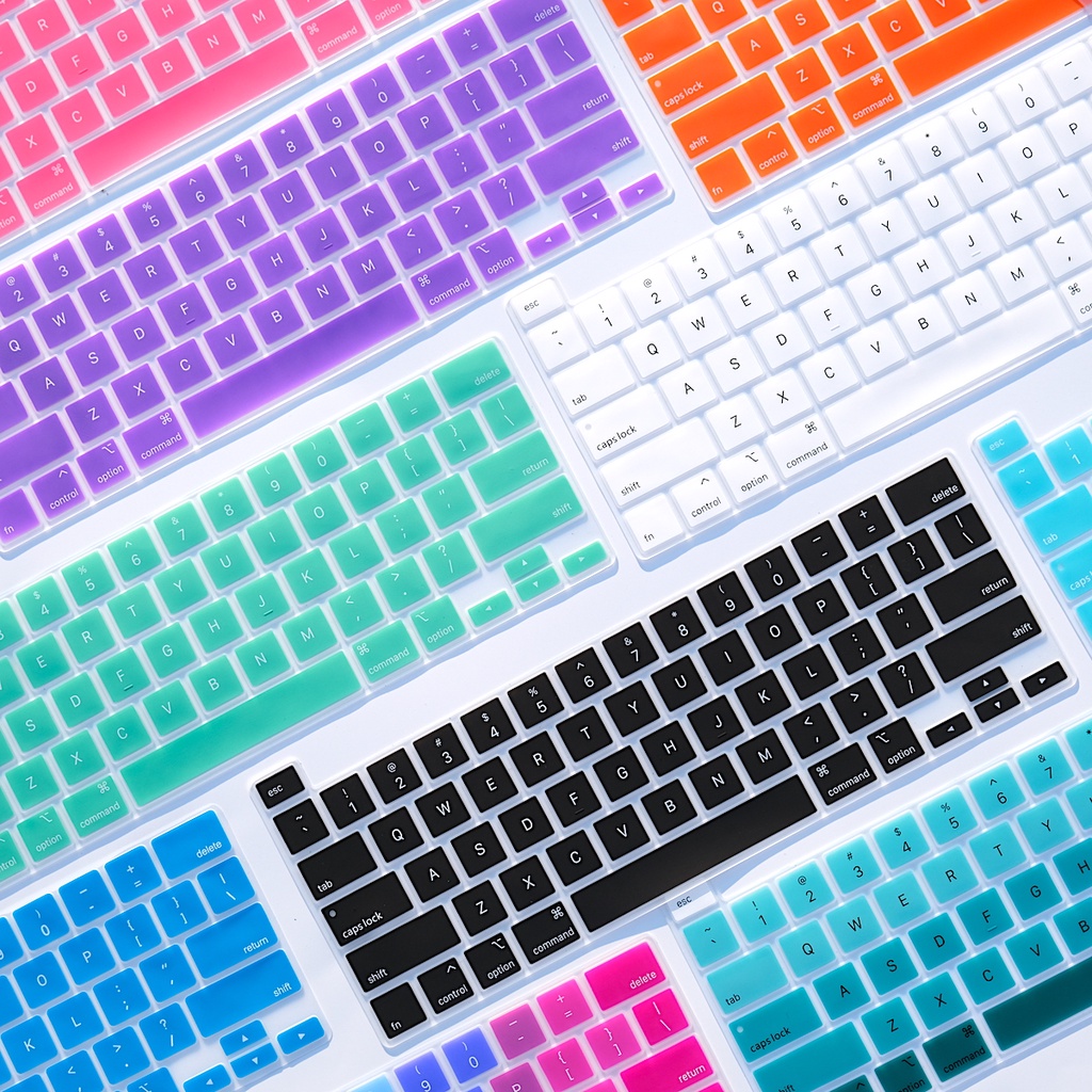 สีดินคีย์บอร์ดฟิล์มสําหรับmacbook M1 M2 M3 M4 Air Pro13 14 15 16 นิ้วA3240 A3112 A3113 A2991 A3401 A3403 A2299918 A2681 A3241 A2337 A2338