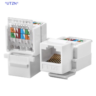 Utzn&gt; RJ45 Cat6 UTP อะแดปเตอร์แจ็คเชื่อมต่อเครือข่ายอินเตอร์เน็ต