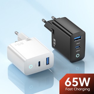 อะแดปเตอร์ชาร์จ 65W GaN PD 3.0 USB Type C พร้อมไฟ LED