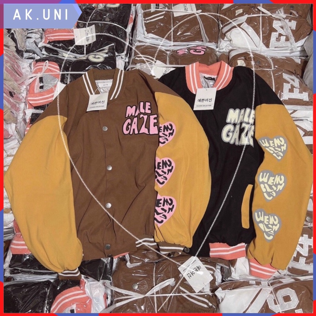 [ภาพถ่ายจริง + วิดีโอ] T2HHG Suede Bomber Jacket (มีซับในด้านใน) ดีไซน์ Streetstyle Unisex ทั้งชายแล