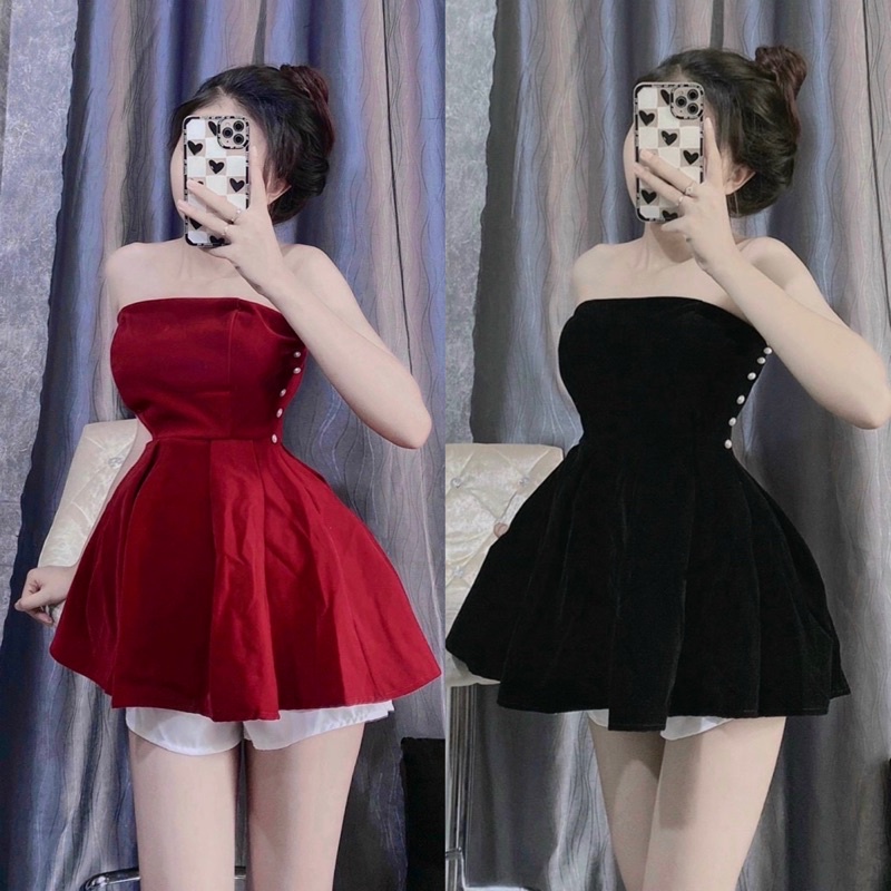 ชุดถ้วยกํามะหยี่ลูกปัดพร้อมกางเกงขาสั้นต้นขา alohashop91