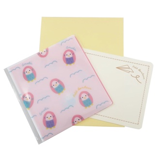 Petit Bonheur Mask Case &amp; Card from Japan การ์ดพร้อมซองพลาสติกใส่มาสก์ แบบ Amabie สีชมพู มาพร้อมซอง