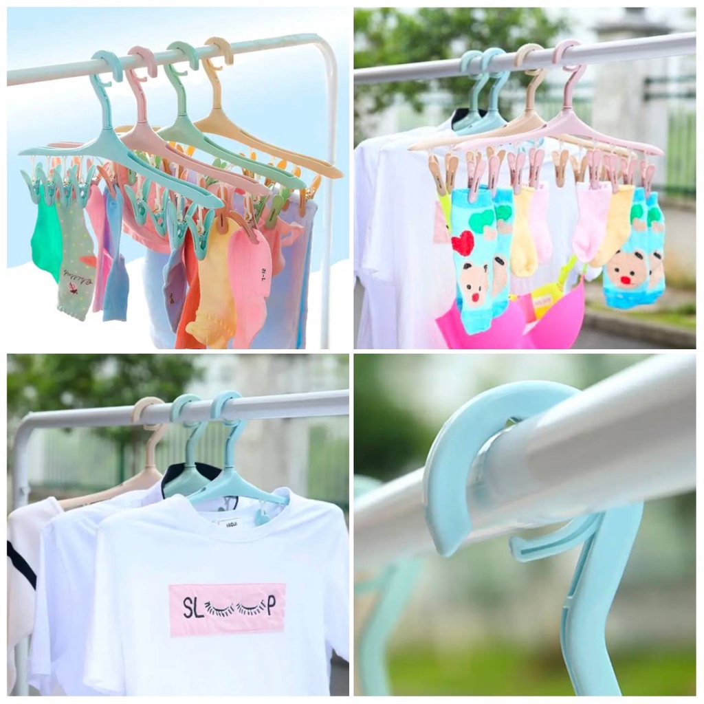 ที่หนีบผ้า 1อันมี8 กิ๊ฟ CH0134 CH0266 โปรดอ่านรายระเอียดก่อนสั่งซื้อค่ะ