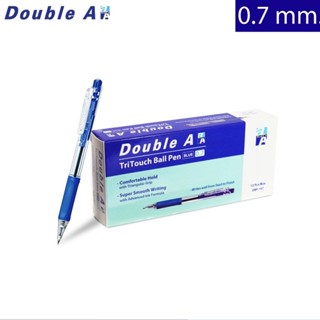 ปากกาลูกลื่น Double A สีน้ำเงิน ดำ แดง ขนาด 0.7mm และ 0.5 mm