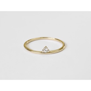 Tarry แหวนทองคำแท้ 9K ฝังเพชรแท้ น้ำ 97 แหวนเพชรสามเหลี่ยม แหวนแต่งงาน แหวนหมั้น แหวนคู่รัก