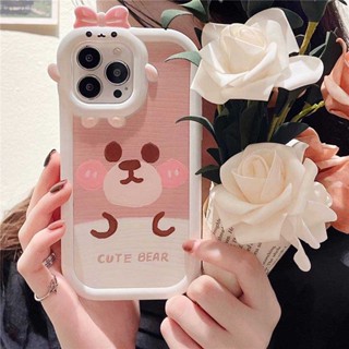 เคสซิลิโคนนิ่ม ลายหมีบราวน์ สําหรับ OPPO A58 A78 A57 2022 A15 A16 A16K A54 A53 A12 A5S A7 A3S A11k A31 A52 A92 A94 A93 A37 F9 A1K Reno 5 A76 A96 A36 HOSTR