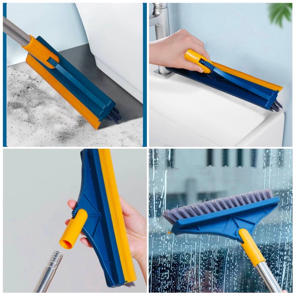 CH0768 แปรงขัดพื้น 2in1 ถูพื้น ขัดห้องน้ํา ด้ามยาว สำหรับทำความสะอาด📌โปรดอ่านรายละเอียดสินค้าก่อนสั่งซื้อ🙏