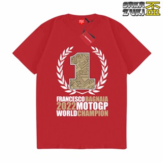 เสื้อยืด พิมพ์ลาย Sakazuki Motogp FRANCESCO BAGNAIA PECCO 63 WORLD CHAMPION 2022