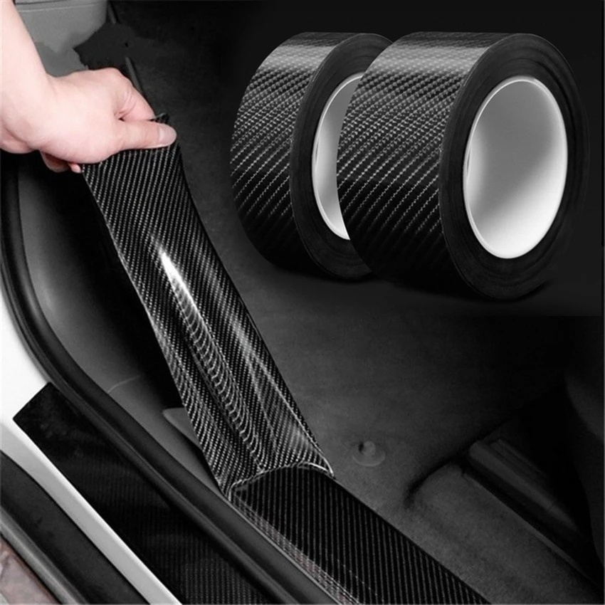 ป ้ องกันสติกเกอร ์ รถ Crash Barriers ประตู Guard collision Universal ฟิล ์ มป ้ องกันคาร ์ บอนไฟเบอร ์ Trim Molding Scratch Cover Self กาวประตูมุม Anti-collision รถประตู