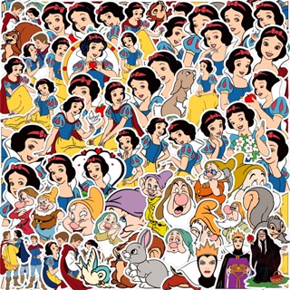 ❉ สโนวไวท์ สติกเกอร์ Disney Princess Series 02 สําหรับติดตกแต่ง ❉ สติกเกอร์แฟชั่น DIY คละแบบ Doodle 50 ชิ้น / ชุด