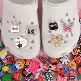 Crocs Jibbitz Acrylic Chain Macarons Color Pink Bear AB Bear DIY Hole Shoes Accessories Shoe Buckle Shoe Flower