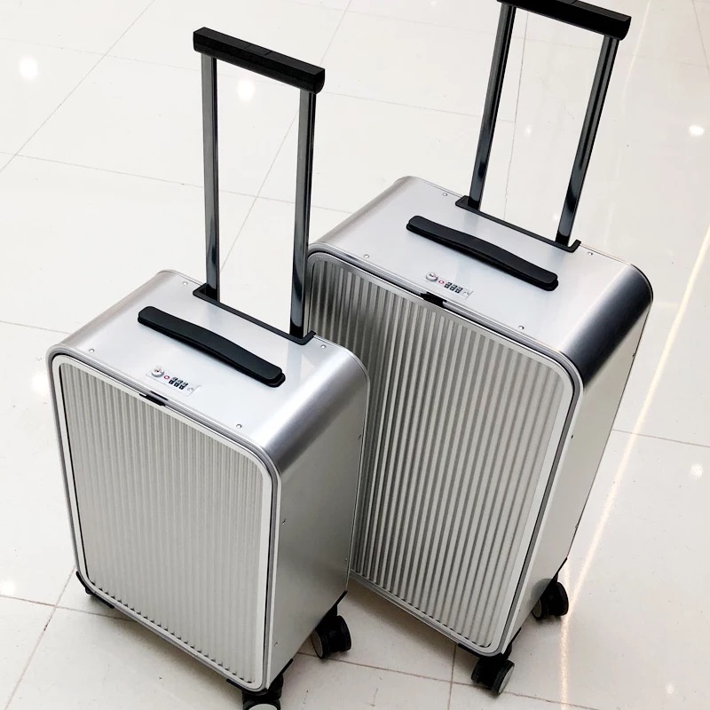 Vnelstyle 100% All Aluminum travel rolling luggage new luxury fashion suitcase spinner carry on trolley case 16/20/24 in