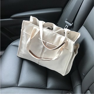 casual canvas large capacity tote women handbags designer wide strap shoulder crossbody bags lady shopper bag female big