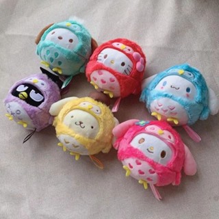 SANRIO พวงกุญแจตุ๊กตานกฮูก Hello Kitty Cinnamoroll My Melody น่ารัก แบบนิ่ม เหมาะกับของขวัญ สําหรับเด็ก