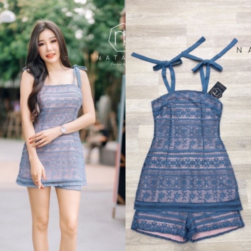 L มือ1 NATACHA ชุดเซ็ต2ชิ้น สายผูกไหล่ ป้าย NATACHA