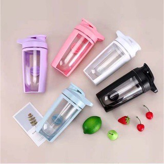 พร้อมส่ง แก้วเชค แก้วชงเวย์ กระบอกเชค แก้วเขย่าโปรตีน shaker แถมฟรี บอลพลาสติก พร้อมส่ง!!