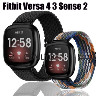 Fitbit Versa 4 3 Sense 2 สายไนล่อน ยืดหยุ่น สมาร์ท สร้อยข้อมือ ผู้หญิง ผู้ชาย สายนาฬิกาข้อมือ นุ่ม สายรัดข้อมือ ถอดออกได้