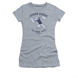 Popeye - Poopdeck Academy Womens T-Shirt เสื้อยืดสีขาว เสื้อยืดชาย
