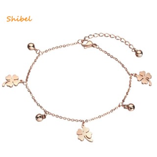 HOT_ Clover Bells Charm โซ่เท้าผู้หญิงสร้อยข้อมือรองเท้าแตะฤดูร้อน