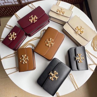 TORY BURCH กระเป๋าสะพายไหล่ หนังวัว ขนาดใหญ่ แฟชั่นสําหรับสตรี