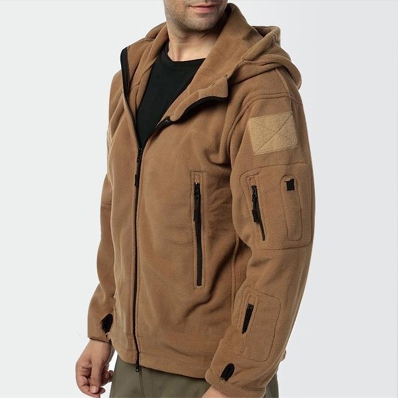 Men US Military Winter Thermal Fleece Tactical Jacket Outdoors Sports Hooded Coat Militar Softshell Hiking Outdoor Army  #4