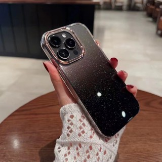 【Glitter phone case/Black】เคส compatible for iPhone 15 pro max hard case