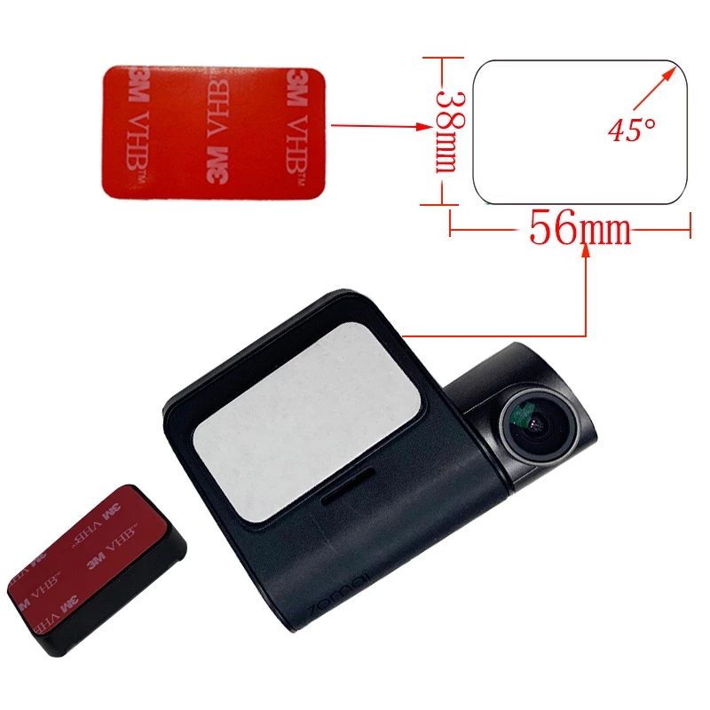 (24hr เรือ) 2 PCS สําหรับ 70Mai Dash Cam Pro Plus + A500S A510 A200 A410 Dash Cam สมาร์ท 3M ฟิล์มและสติกเกอร์แบบคงที่สําหรับ A500 รถ DVR 3M ฟิล์ม 2 ชิ้น 3 เมตร + Static thumbnail 7