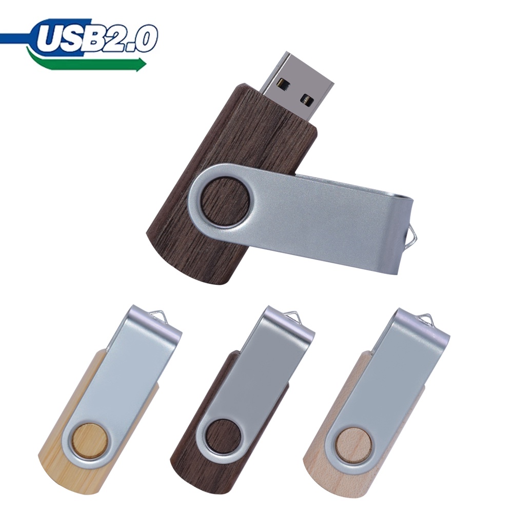 ไม้ usb 2.0 แฟลชไดรฟ์ปากกา 4GB 8GB 16G 32GB 64GB 128GB Pendrive หมุนได้ USB แฟลชไดรฟ์ Memory Stick U