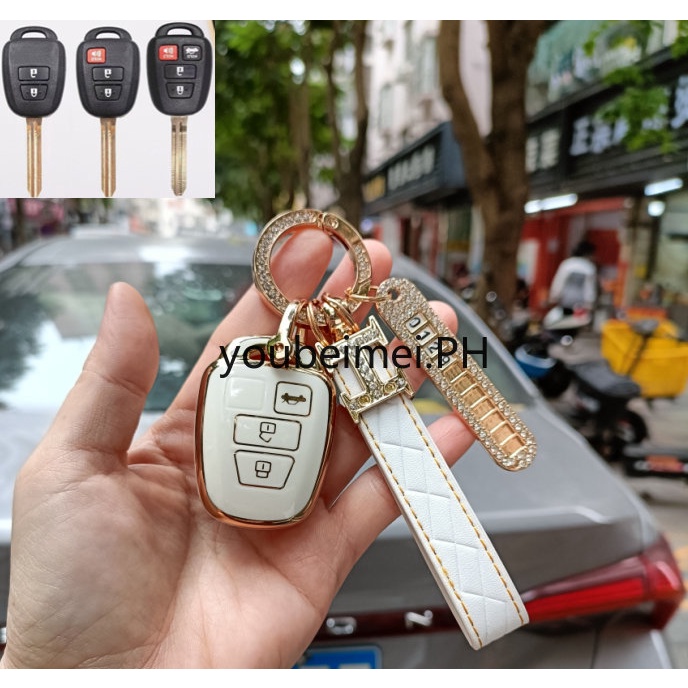 เคสกุญแจรีโมตรถยนต์ TPU สําหรับ Toyota yaris 2017 Vios Ativ yaris Ativ Toyota Camry Corolla RAV4 Vios Prius C Highlander 2012-2016 2017 2018 2 3 4 1 ชิ้น