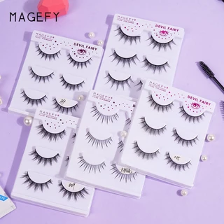MAGEFY 5D ขนตาปลอม 3 คู่ ขนตาปลอมธรรมชาติ ขนตา ขนมิงค์ แบบธรรมชาติ Eyelashes 11 สไตล์ 7378