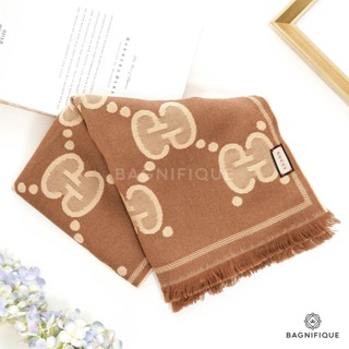 GUCCI SCARF GIANT GG LOGO BEIGE