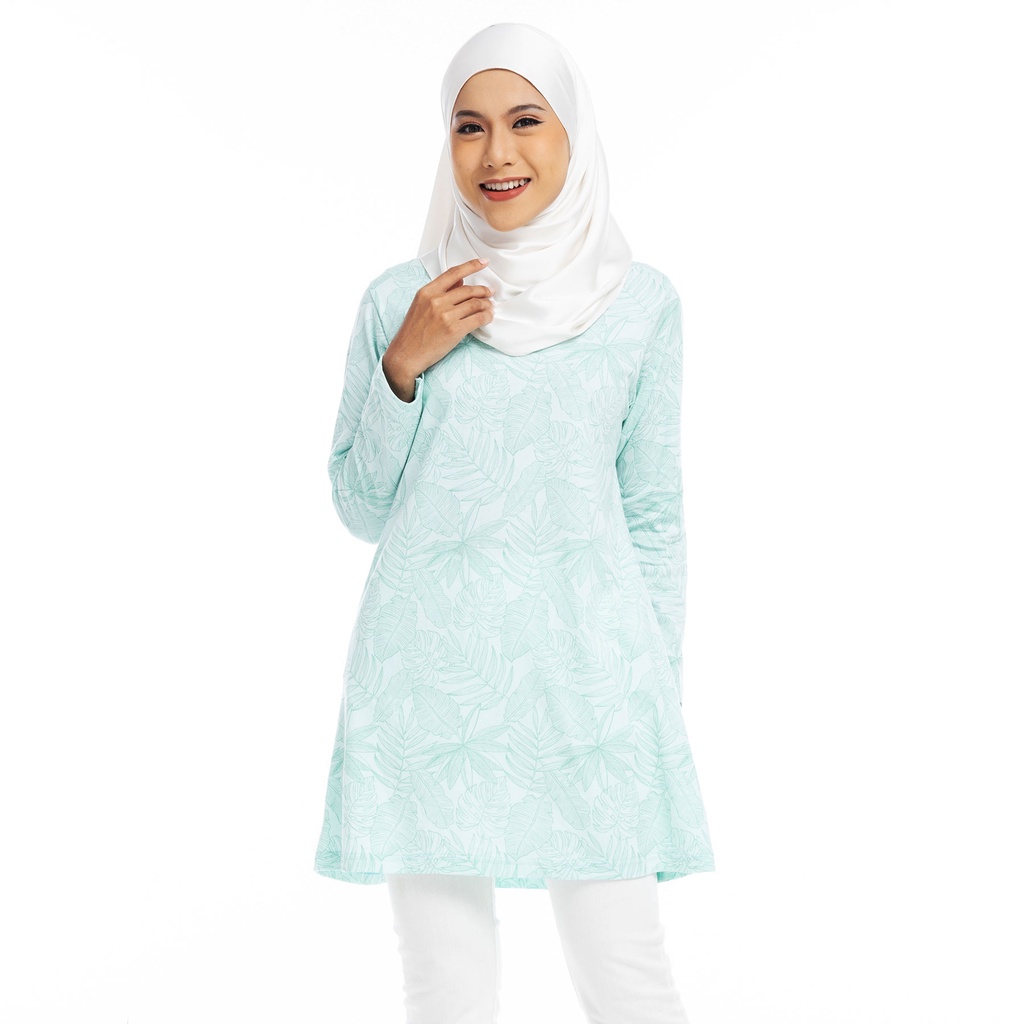 AQEELA Muslimah Basic Muslimah TShirt- Mint (aq999h)
