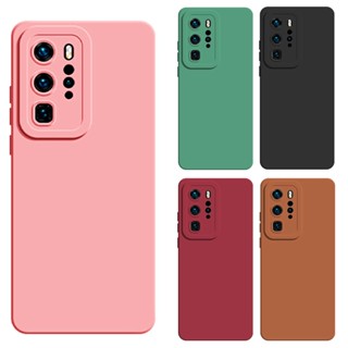 เคสโทรศัพท์มือถือ ซิลิโคน กันกระแทก สีพื้น สีชมพู สีเขียว สีดํา สีแคนดี้ หรูหรา สําหรับ Huawei Nova 7 i 7i SE Pro Honor V30 V40 View 30 40