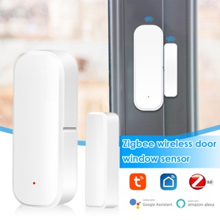 Tuya Smart ZigBee เซนเซอร์ตรวจจับประตู หน้าต่าง ไร้สาย เปิด ปิด APP พร้อมรีโมตเตือน