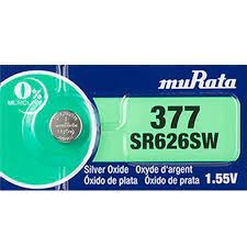 ถ่านกระดุม Murata 377/SR626SW ของแท้ Silver Oxide Battery 1.55V COIN (MADE IN JAPAN) พร้อมส่ง