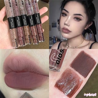 ♕Cappulitini 1/3Pcs Double Head Lipgloss Matte Nude Mirror Glitter Liquid ลิปสติกติดทนนานกันน้ำ Cool Tone สีน้ำตาล Lip Stain Beauty แต่งหน้า