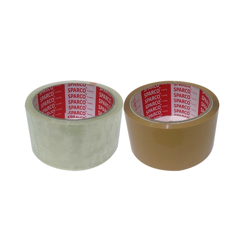 Sparco สปาร์โก้ เทปโอพีพี OPP ซีนลัง สีใส สีชา กว้าง 5 ขนาด 1 / 1.5 / 2 / 2.5 / 3 นิ้ว