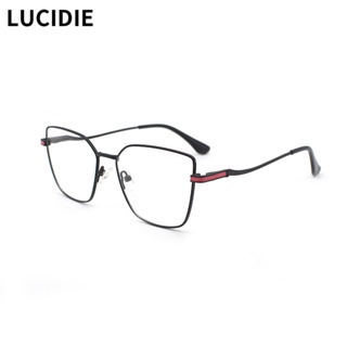 Lucidie ใหม่ แว่นตาสายตาสั้น กรอบโลหะ ทรงแคทอาย น้ําหนักเบา สไตล์เรโทร สําหรับผู้หญิง และผู้ชาย YC33055