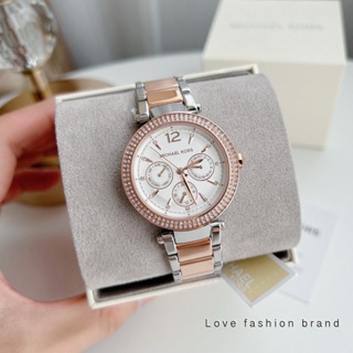 👑ผ่อน0%แท้100%👑 นาฬิกาข้อมือ Michael Kors Parker Womens Rose Gold Stainless Steel Watch #mk6301