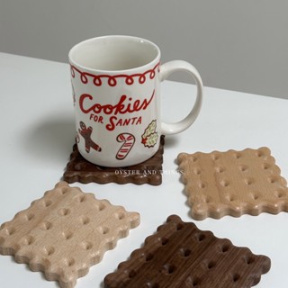 Biscuit coaster | ที่รองแก้วบิสกิตมีสองสี | Oyster and Things.