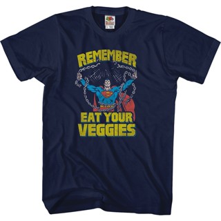 Eat Your Veggies Superman T-Shirt เสื้อคนอ้วน เสื้อคนอ้วนผญ